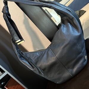 Vince Camuto Stylish Black Leather Hobo Shoulder Bag